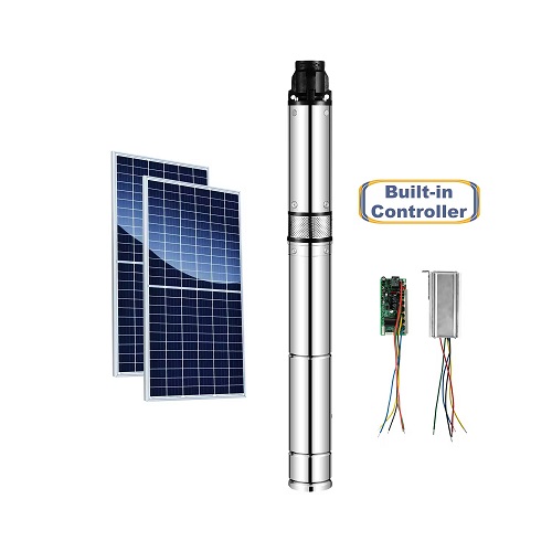 4 Inches DC Plastic Impeller Controller In-built Solar Pump