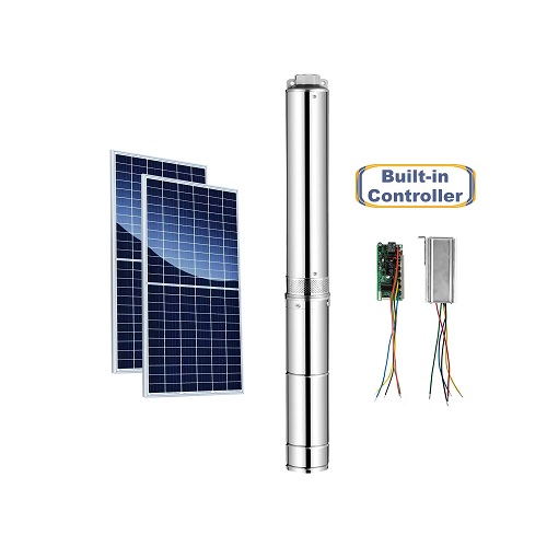 4 Inches DC Plastic Impller Controller In-built Solar Pump
